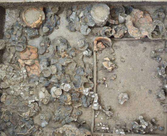 5,000 year old tomb unearthed at the Wangzhuang ruins in Yongcheng, Henan province, central China.