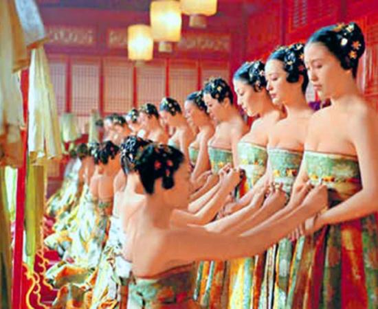 Chinese concubines in a harem