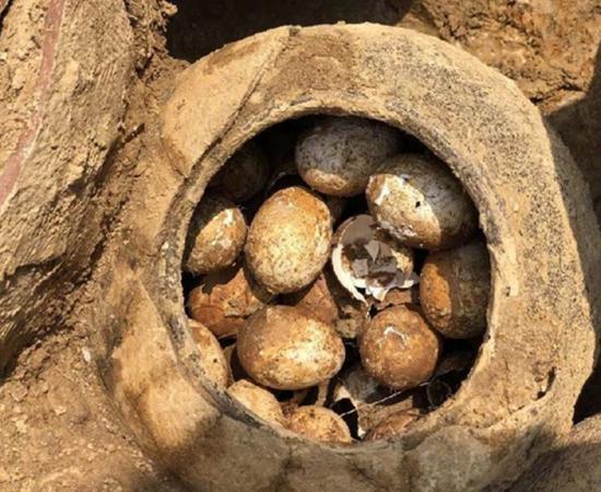 2500-year-old eggs found in China.