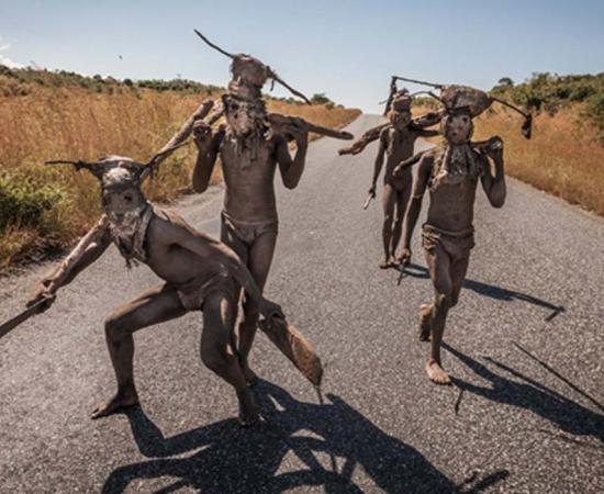 Members of the Nyau secret society 