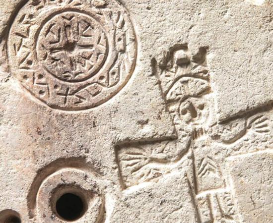 Closeup of the front side of double-side mold recently found in Switzerland.                Source: Graubünden Archaeological Service