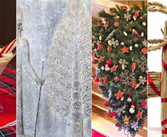 Father Christmas enjoying the Christmas tradition. Date: circa 1860. Source: Archivist / Adobe Stock