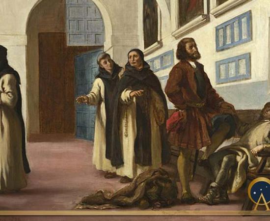 Christopher Columbus and His Son at La Rábida by Eugène Delacroix (1839) National Gallery of Art (Public Domain)