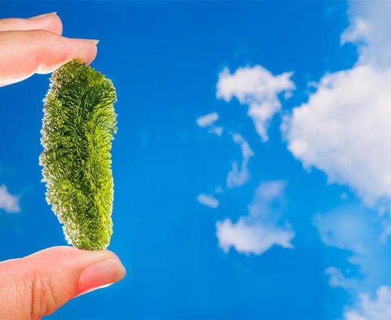 Moldavite, green vitreous silica rock found in South Bohemia             Source: KPixMining/ Adobe Stock