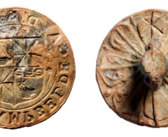 Clan Campbell seal matrix of Sir John Campbell of Cawdor.    Source: Sarah Lambert-Gates & Darko Maricevic ̌ / Antiquity Publications Ltd