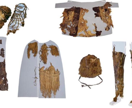 This photo of Ötzi’s clothing was taken by Niall O Sullivan of the Institute for Mummies and the Iceman.