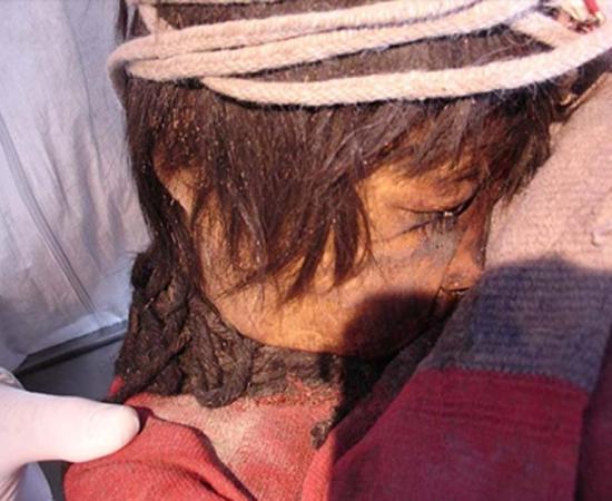 Llullaillaco boy’s mummy in Salta Province, Argentina.