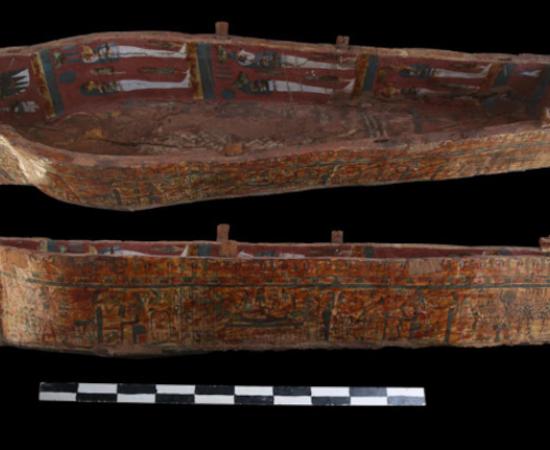 One of the painted coffins discovered at Luxor.