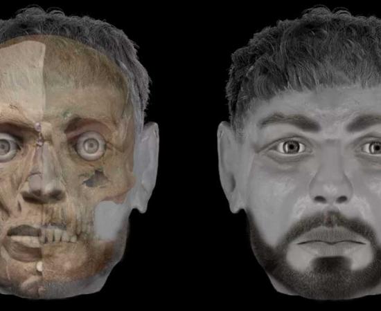 The facial reconstruction of the Cittiglio murder victim, who was killed sometime between the 11th and the 13th centuries. Source: Stefano Ricci/University of Siena