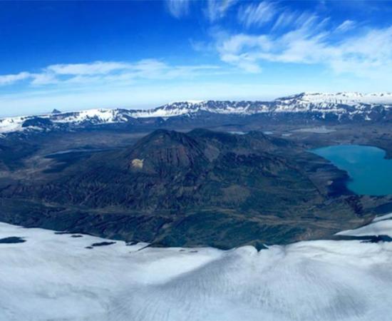 The 10km-wide caldera on Alaska's Unmak Island formed during the 43 BC Okmok II eruption that contributed to the collapse of Rome. Source: Kerry Key (Columbia University, New York, NY/ Desert Research Institute