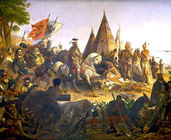 Spanish conquistadors of the New World.