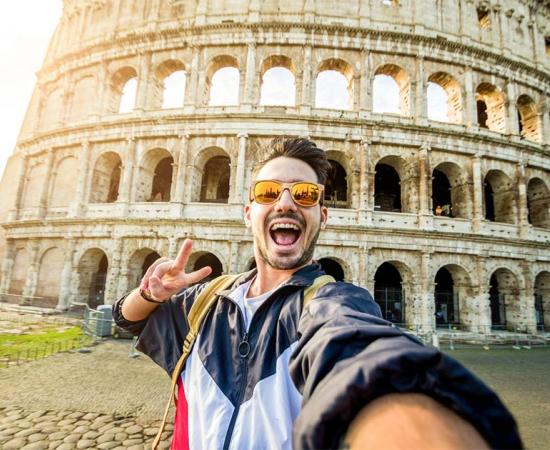 Representative selfie taken at the Colosseum , Rome  Source: Davide Angelini / Adobe Stock
