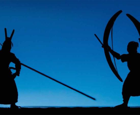 Samurai vs conquistador. Source: AI generated.