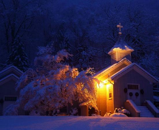 Country Church on Christmas Day 