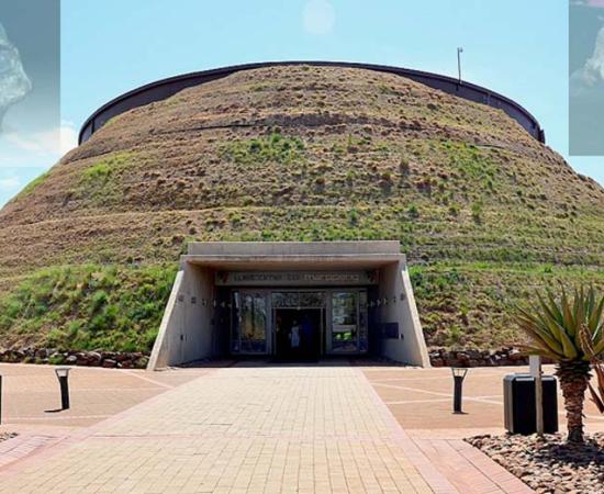 The Cradle of Humankind visitors’ complex in Maropeng, South Africa.	Source: Olga Ernst / CC BY-SA 4.0