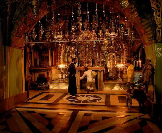 Traditional site of Golgotha, within the Church of the Holy Sepulchre, Jerusalem 