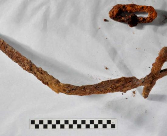 12th century Crusader sword and a part of the scabbard found in a geothermal pipe trench, Salo, Finland.   Source: Riikka Saarinen / Turku Museum Center/University of Turku	