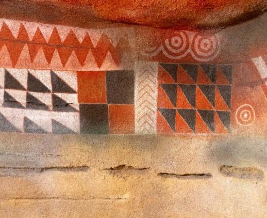 Painted cave in Galdar, Grand Canary Island.