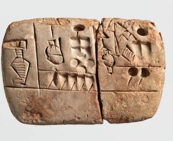 Cuneiform tablet administrative account with entries concerning malt and barley groats