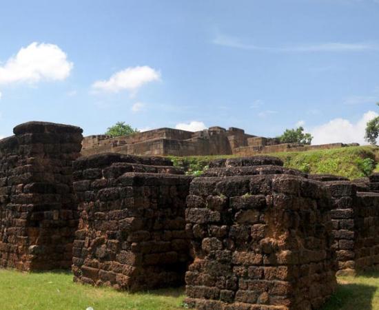 Workers found a tunnel 12 feet underground in Cuttack City near Barabati Fort (above) while digging sewerage pipes.