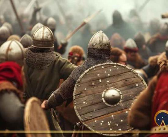 Representation of Anglo-Saxon warriors in battle. Source: Sarah / Adobe Stock