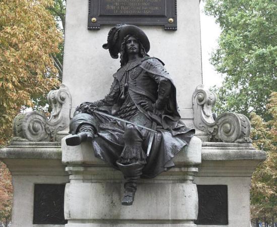 Statue of d'Artagnan by Gustave Doré. Bronze, 1883.