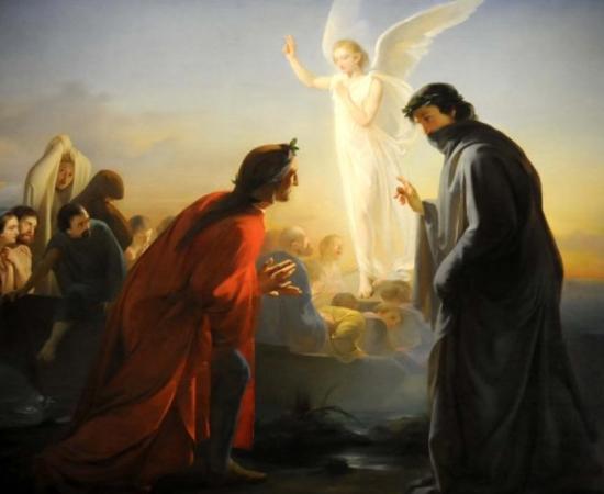 Dante e Virgilio nel Purgatorio, Domenico Morelli 