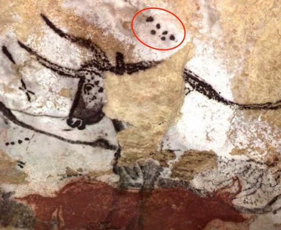 The Lascaux Taurus, with the Pleiades on its back. Source: Author provided