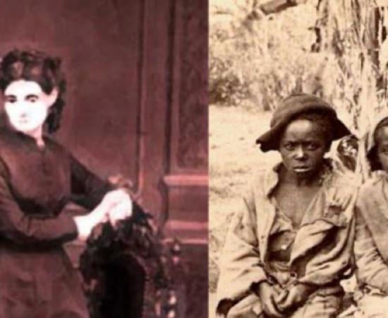 Delphine LaLaurie (Public Domain) and children of slaves in the American South. (Okinawa Soba (Rob)/CC BY NC SA 2.0)