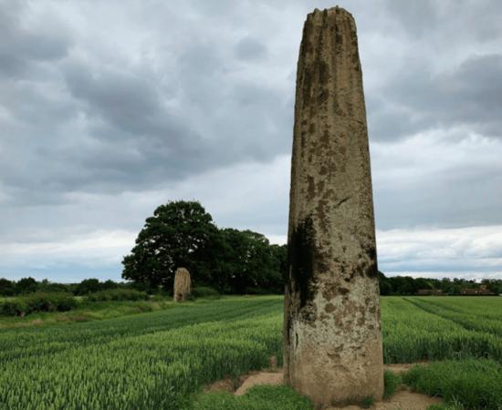 A Devil’s Arrow megalithic standing stone, Boroughbridge, Yorkshire