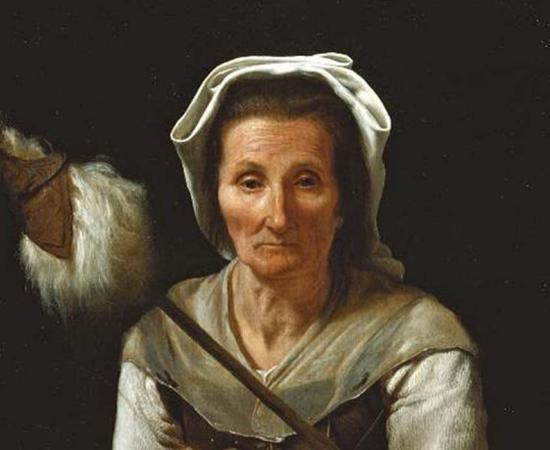 Detail of “An Old Woman Spinning” (1646-1648) by Michiel Sweerts. 