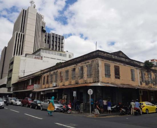 Downtown Port Louis, a blend of the historical and the new. 