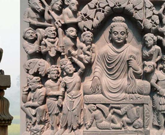 Asokan pillar at Vaishali, Bihar, India. 