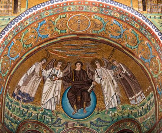 Interior of Basilica of San Vitale, which has important examples of early Christian Byzantine art and architecture. Ravenna, Emilia Romagna, Italy. Source: Salvatore Leanza /Adobe Stock			