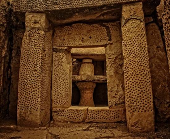 A megalithic temple in Malta - evidence for early human presence in Malta. 