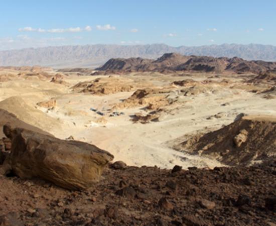 View of Timna Valley, Israel area of copper smelting study. Source: boris_sh / Adobe Stock.