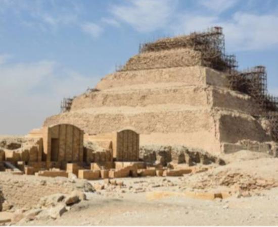 The Djoser pyramid during its restoration