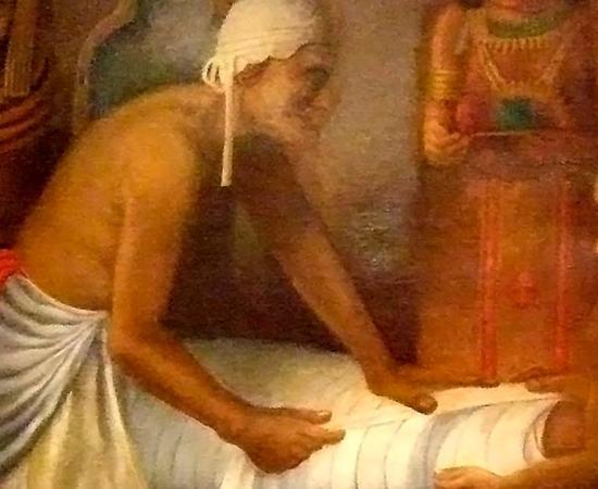 Mural of an Embalmer in Ancient Egypt. Source: Mary Harrsch / Flickr.