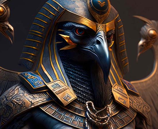 Representation of Egyptian super god, Ra known also as Ra-Horakhty. Source: AkuAku/Adobe Stock