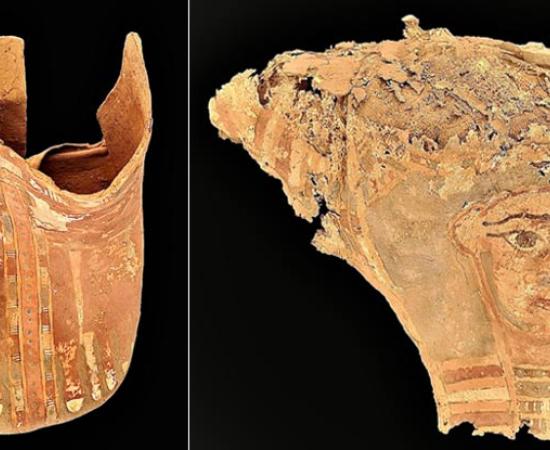 Elaborate artifacts were found in the Roman-Greco tombs unearthed in the Aswan region, Egypt.	Source: Ministry of Tourism and Antiquities of Egypt
