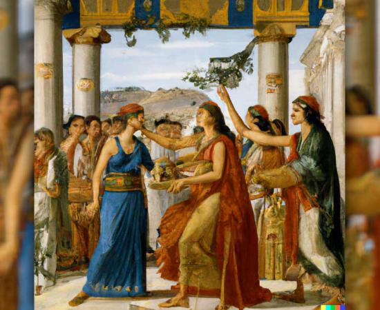 The Eleusinian Mysteries. Source: AI Generated