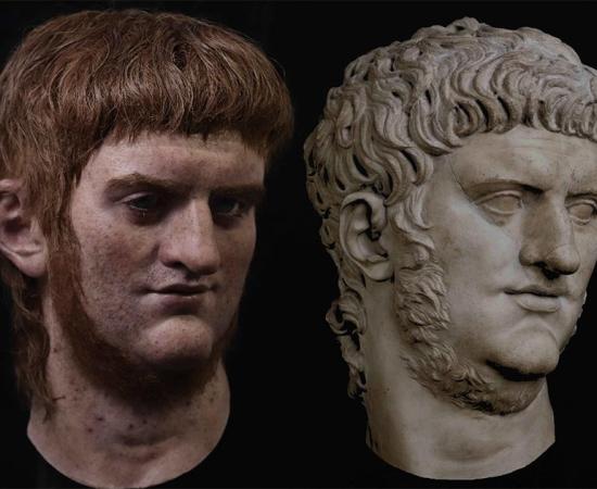 Hyper realistic reconstruction of Emperor Nero from bust. Photo courtesy of artist Salva Ruano, All Rights Reserved. https://cesaresderoma.com/