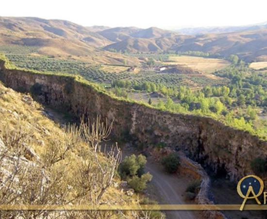 An aerial view of the aqueduct. 