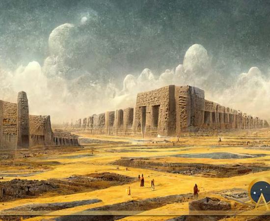 AI Illustration of Eridu, close to the Persian Gulf near the mouth of the Euphrates River ( Rick/ Adobe Stock)