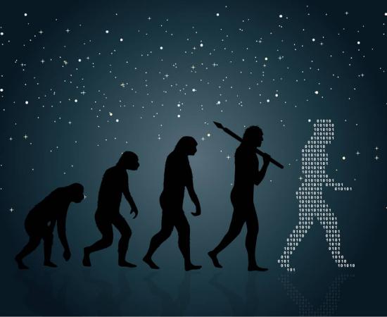 Evolution of man graphic.