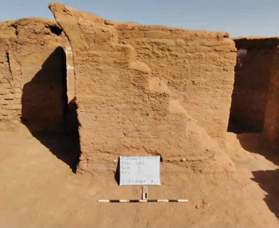 Excavated mudbrick residential quarter at the former Byzantine city known today as Ain al-Sabil, Dakhla Oasis, Egypt. Official excavation photograph released July 2026