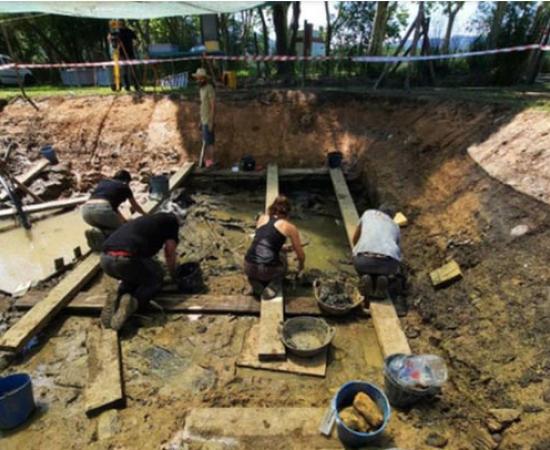Excavation at the La Draga archaeological site as of June 2024.	Source: Archaeology Museum of Catalonia