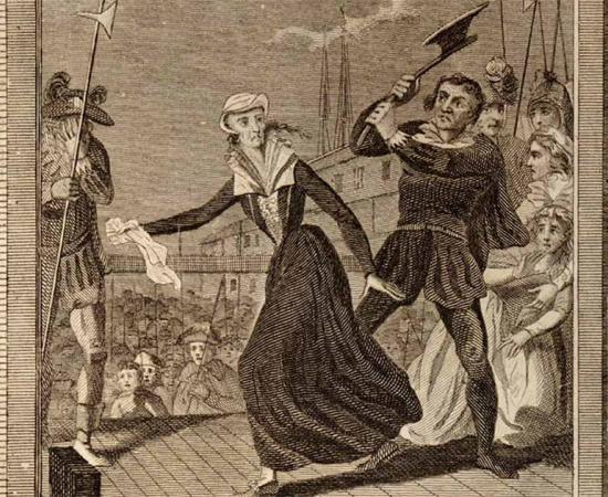 The execution of Margaret Pole. Source: Baxter’s History of England c 1789-90, published 1796.