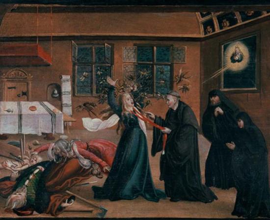  Medieval exorcism of a woman. 