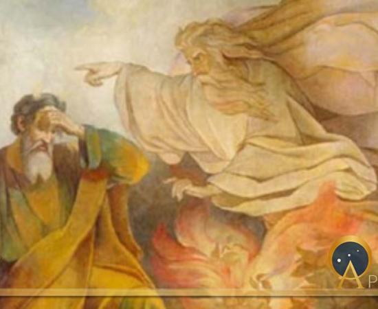 God Appears to Moses in Burning Bush by Eugène Pluchart (1848). Saint Isaac's Cathedral, Saint Petersburg. (Public Domain)